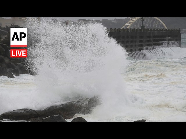 LIVE: Typhoon Champi brushes by Taiwan