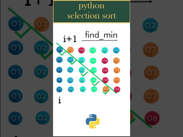 Selection Sort | Simple Python Tutorials | #Shorts #python