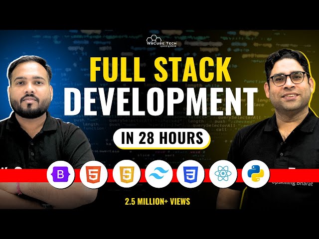 Full Stack "Web Development" Full Course - in 28 Hours | Learn Web Developer in 2025 with Projects