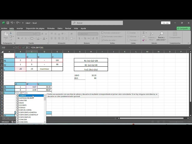 METODO SIMPLEX-MAXIMIIZACIÓN DE DOS VARIABLES (se recomienda verlo en x2)