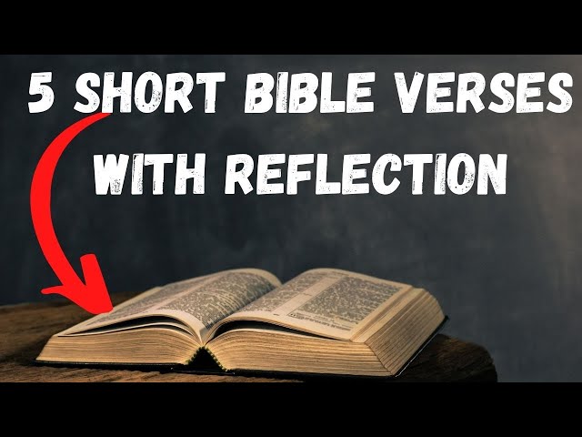 5 Short Bible Verses With Reflection