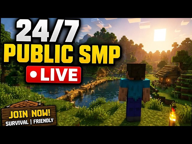 minecraft live 24/7 public smp #livestream #livestream #shortslive