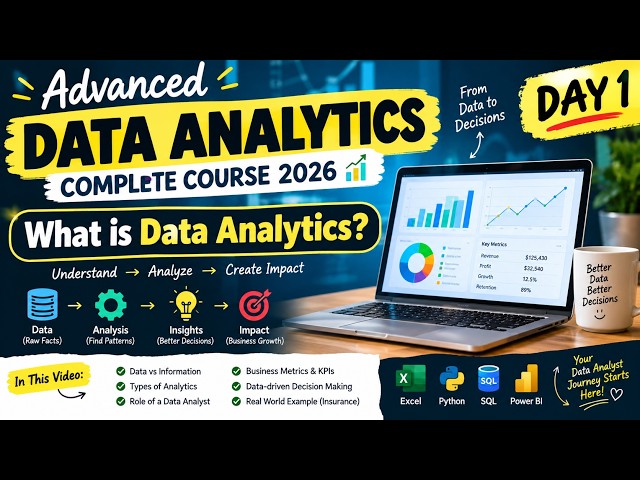 **Advanced Data Analytics Complete Course 2026** Day -1