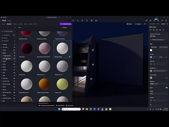 02 D5 Night Roof Material
