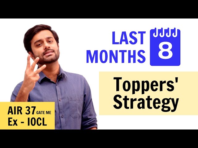 GATE preparation strategy and plan for last 8 months - GATE 2022