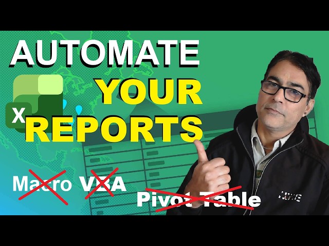 Automate Reports in Excel using Simple formula - Time Saving Tip to Auto Format Reports