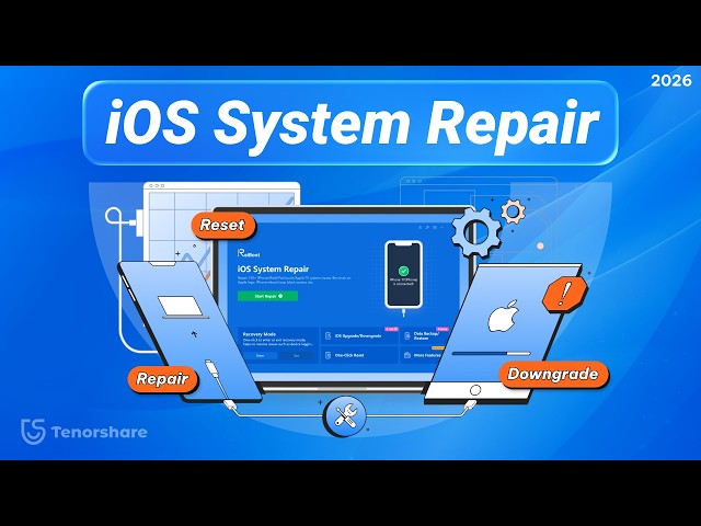 2026 Best iOS System Repair Tool -Tenorshare ReiBoot | Fix ALL iOS issues Easily without Data Loss