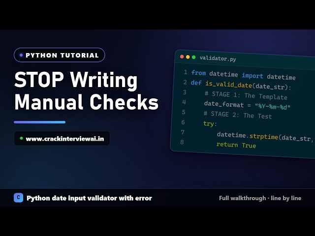 Python Date Validator in 10 Lines (Handle Leap Years)