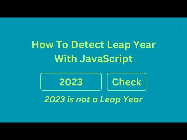 how to find leap year. javaScript problem solving.