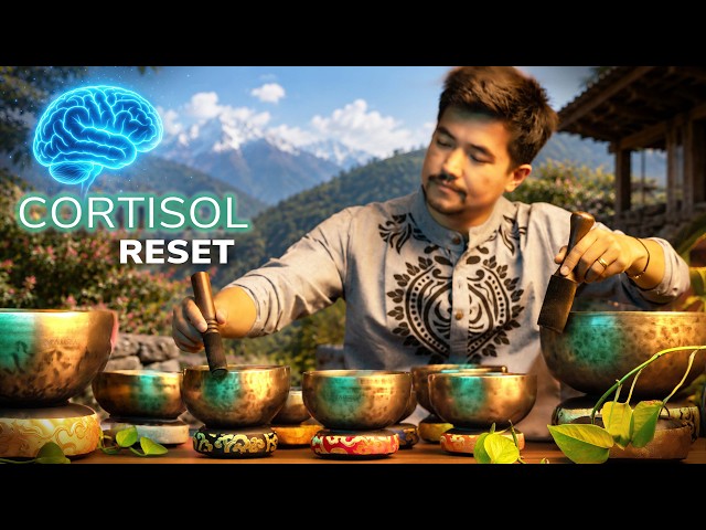 *INSTANT STRESS RELIEF* Singing Bowls in the Himalayas | Nature Sounds for Deep Calm