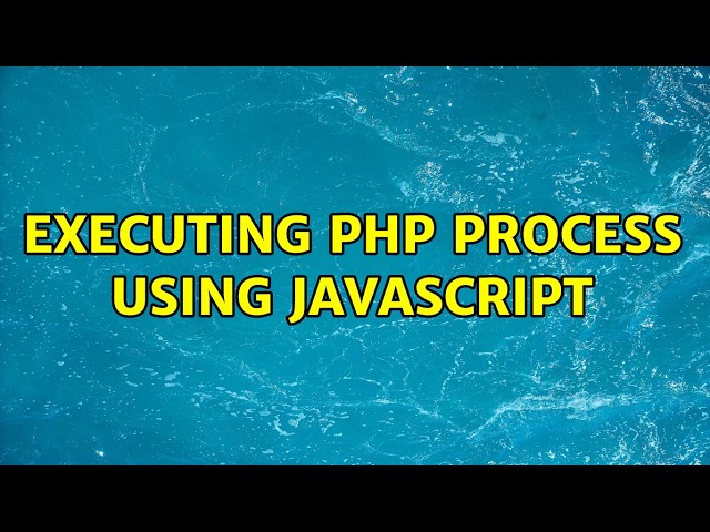 Executing php process using javascript