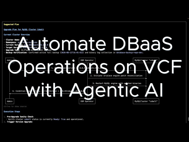 Automate DBaaS Operations on VCF with Agentic AI