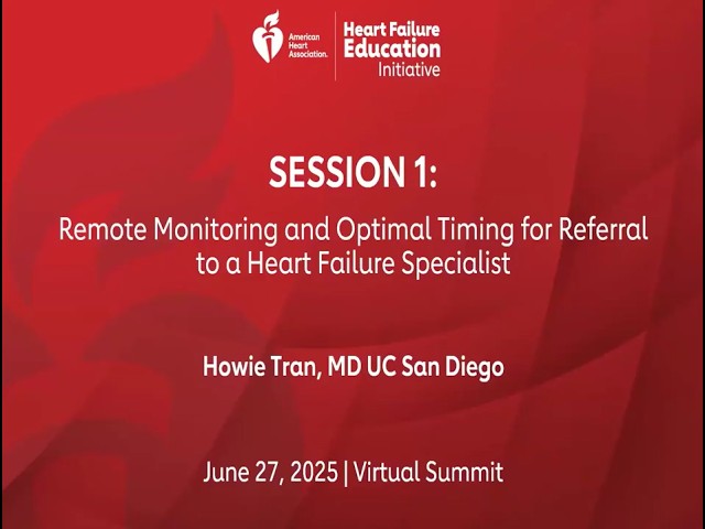 Remote Monitoring and Optimal Timing for Referral to a Heart Failure Specialist