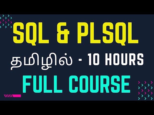 SQL PLSQL Tutorial in TAMIL ✅ SQL PLSQL for beginners தமிழில் ✅ NiC IT Academy