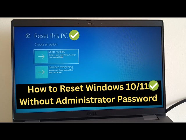 How to Reset Windows 10/11 Without Administrator Password