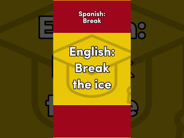 Spanish Short for Break #english #spanish