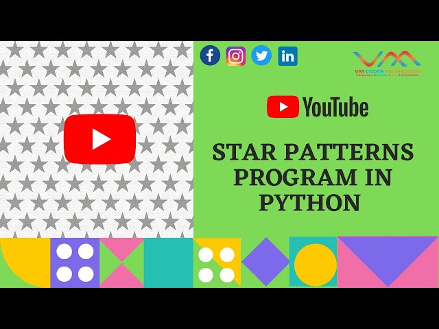 Pattern Programs in Python | Star Pattern |