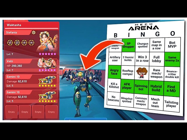Mech Arena BINGO for 100,000 A-Coins