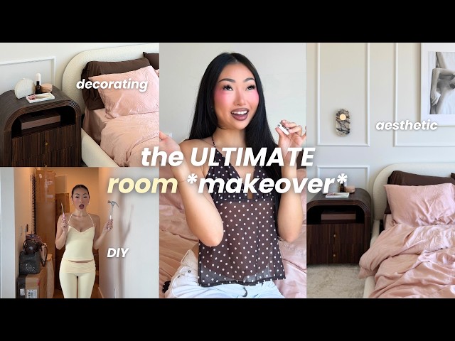 i built my DREAM bedroom *extreme makeover* 🏡⭐️ decorating, DIY, organizing, aesthetic + cozy