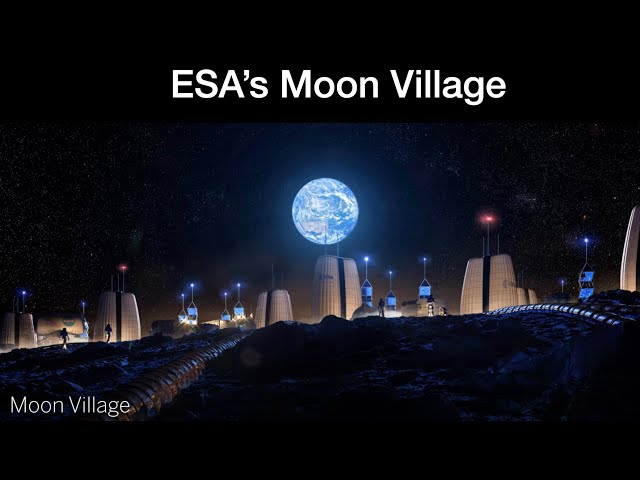 ESA's Moon Village: A design for a permanent lunar settlement near the South Pole of the Moon
