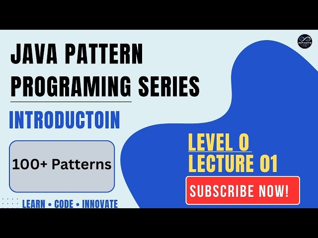 Java Pattern Programming Introduction | Basic to Advanced Patterns in Java | Infinite Logic Lab