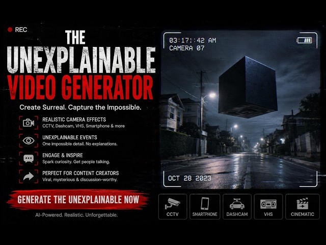 Example of Video Results - AI Prompt - The Unexplainable Video Generator