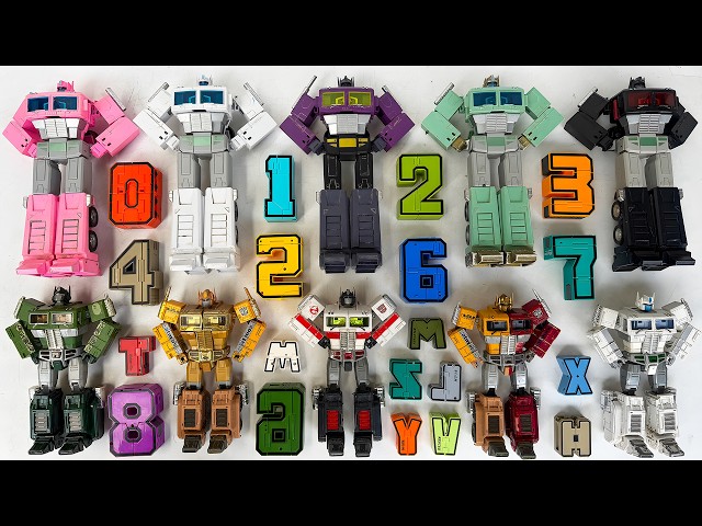 Ultimate Different Transformers OPTIMUS PRIME G1 Convoy Colorful & Alphabet Combine Robot Collection