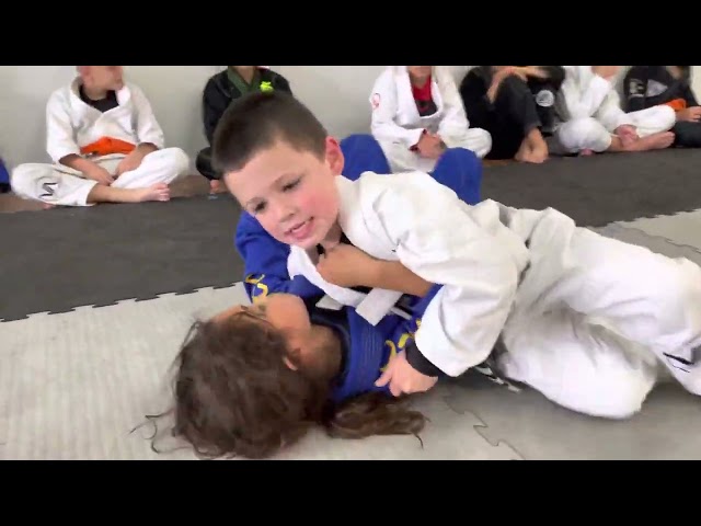 5 Years Old Testing for BJJ Grey Belt