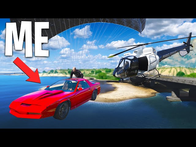 Escaping Cops using Flying Car in GTA 5 RP