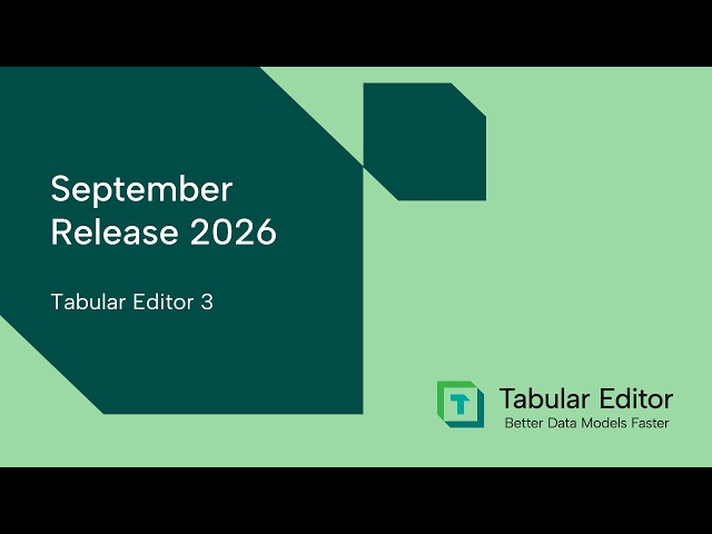 September 2026 release of Tabular Editor 3
