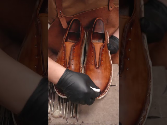 Gifennse | Handmade leather Brown Sneaker making process #sneakers #shoes #usa  #leather H