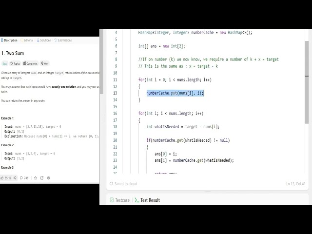 LeetCode Two Sum Problem Solution and Explanation