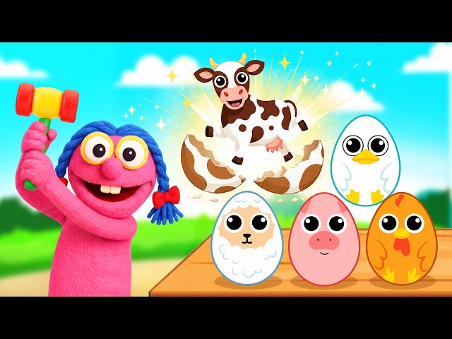 Huevos sorpresa de animales | Canción del huevo sorpresa | CM Songs en Español