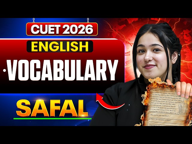 Complete CUET English Free Class | Vocabulary LIVE + PYQs | Niharika Ma'am