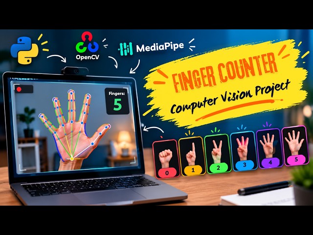 Count Fingers with Your Webcam! | Python + OpenCV + MediaPipe (Full Explanation From Scratch)