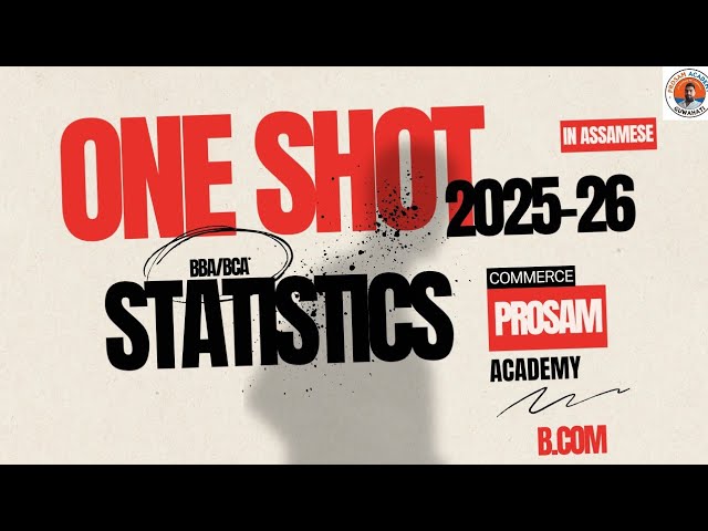 Business Statistics one shot || Mean Median Mode GM HM Quartile Decile Percentile QD MD SD Range Sk