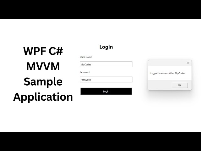 WPF C# MVVM Sample Application