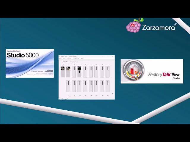 Simulación de programa en Studio 5000 Logix Emulate  y simulación de programa en Factory Talk View