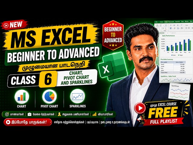MS Excel Full Course in Tamil | Episode 6 | Complete Excel Beginner Tutorial