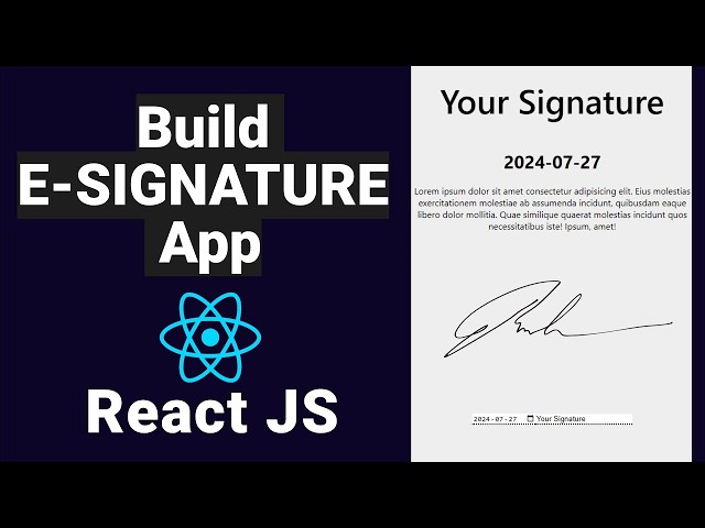 Build a COMPLETE React E SIGNATURE Appâ  ¡