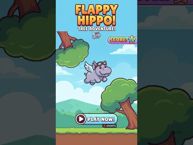 Flappy Hippo: Tree Adventure🦛🌳#games #kidscoding #scratchtutorial #codeblocks #roblox #codingforall
