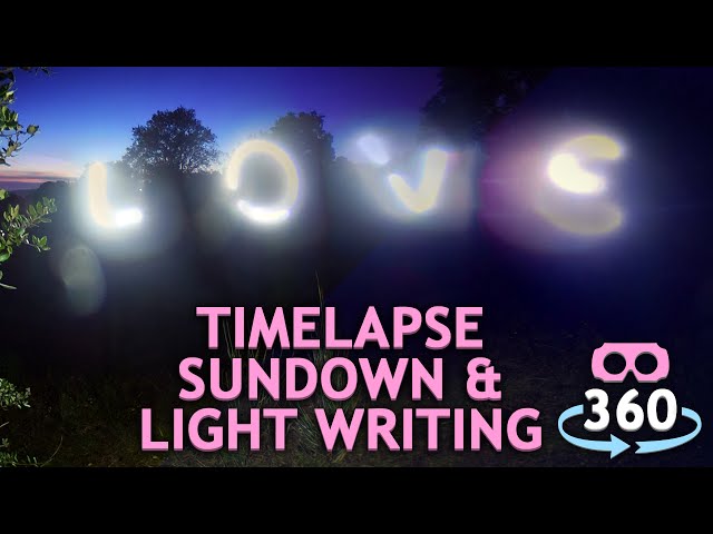 Timelapse Sundown & Light Writing 360º 4K #VirtualReality #HDR #360Video #VR #360