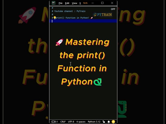 Mastering the print Function in Python 🐍💻 #shorts