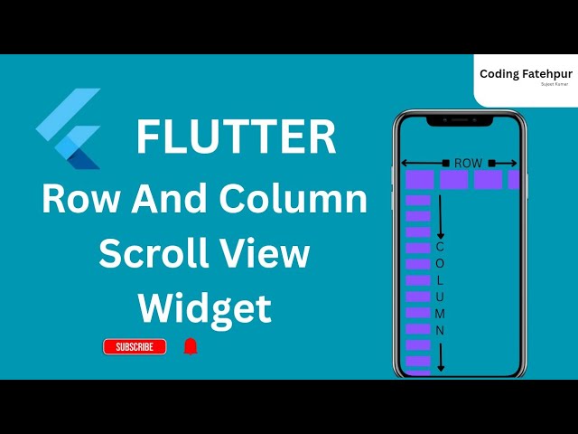 Using SingleChildScrollView with Row and Column in Flutter