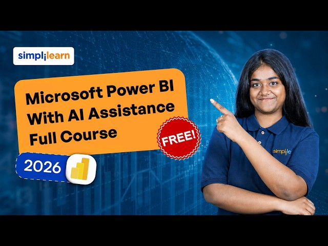Microsoft Power BI with AI Assistance | Complete AI Data Analytics Course | Simplilearn