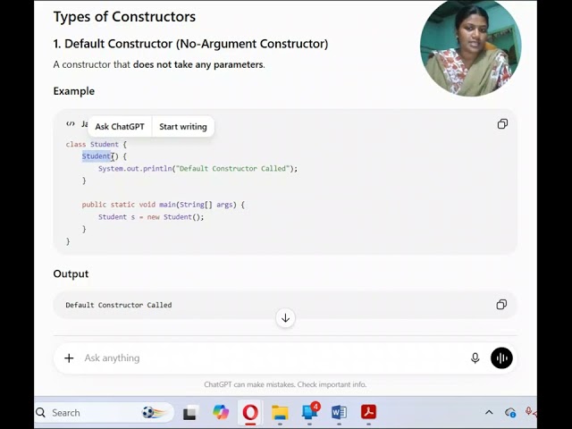 consturctor in java