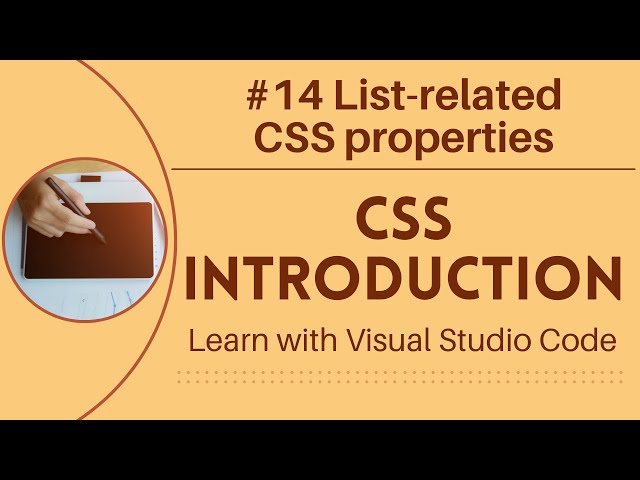 [Learn with VSCode] CSS for Beginners #14 List-related CSS properties