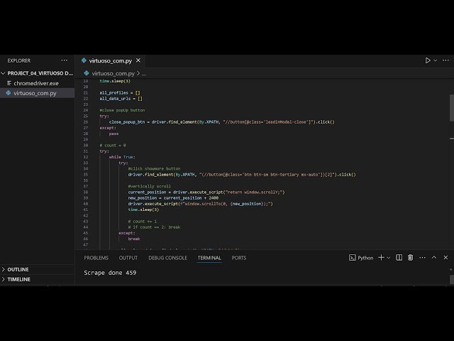 Python Selenium Web Scraping Project 4: Extracting Data from Virtuoso .com | Bangla Tutorial