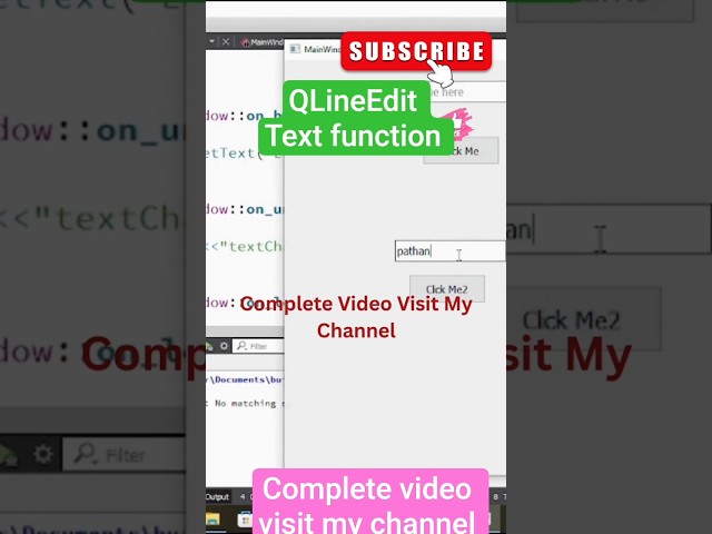 QLineEdit text() Function 🔥 | Get & Set Text in Qt C++  #ctutorial #programmingtutorial #qttutorial