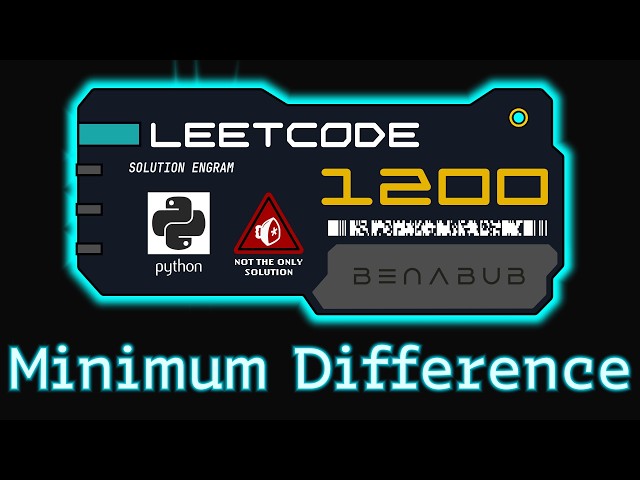 Minimum Absolute Difference — LeetCode #1200 | Python Algorithm Visualization